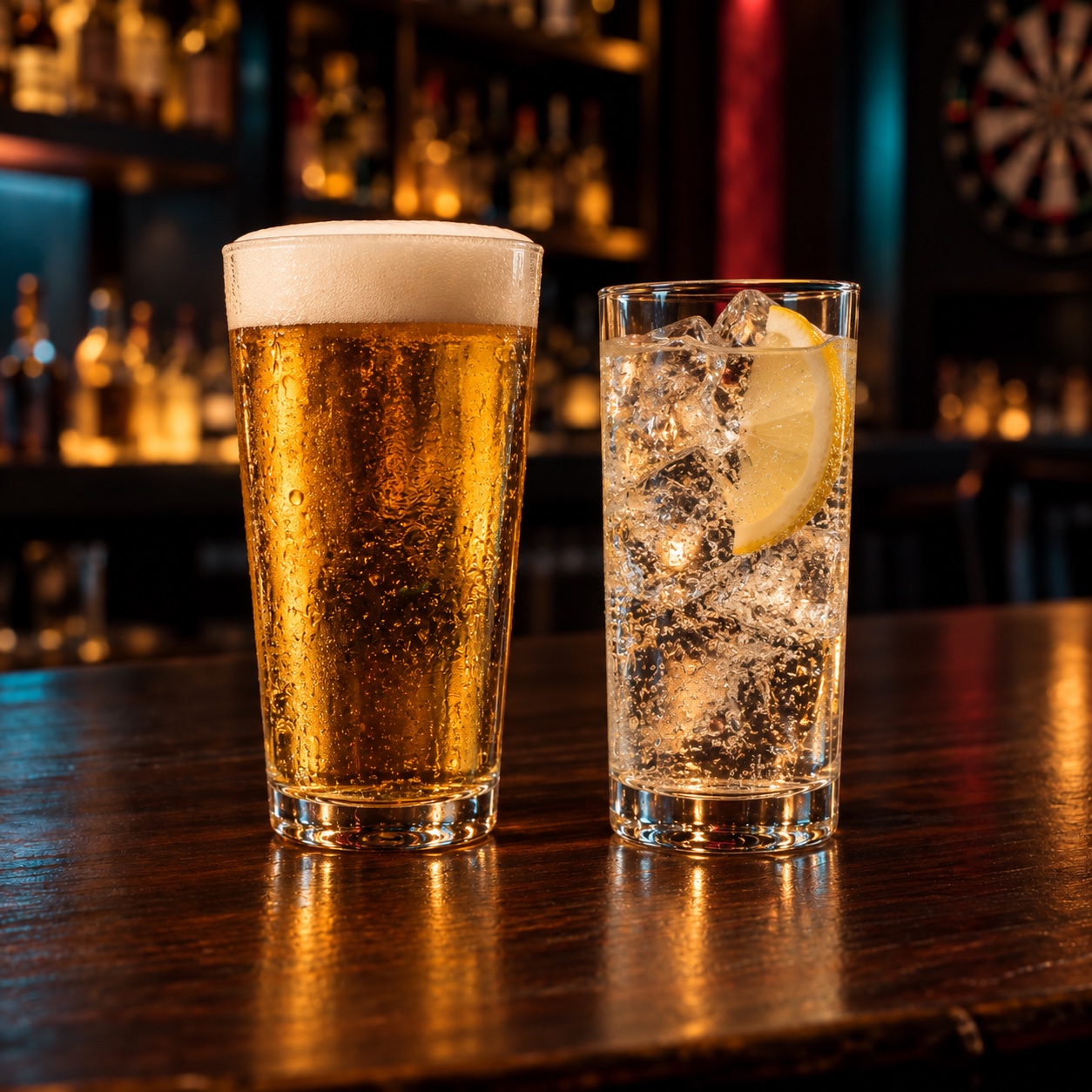 ビールとハイボールのイメージ写真